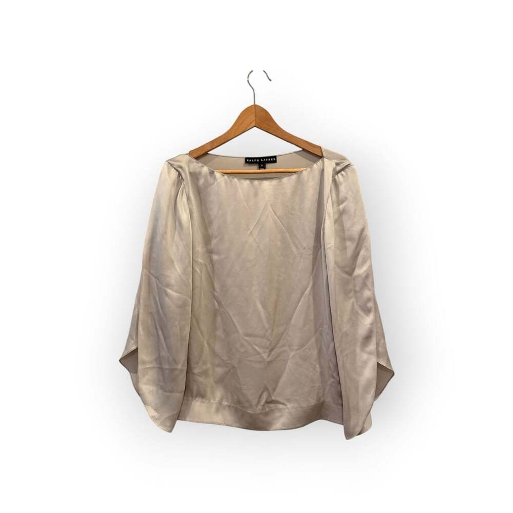 Ralph Lauren Black Label Silk Boatneck Top Size 8